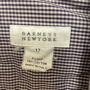 Barney’s NY vintage Purple Checkered Button-Up Shirt